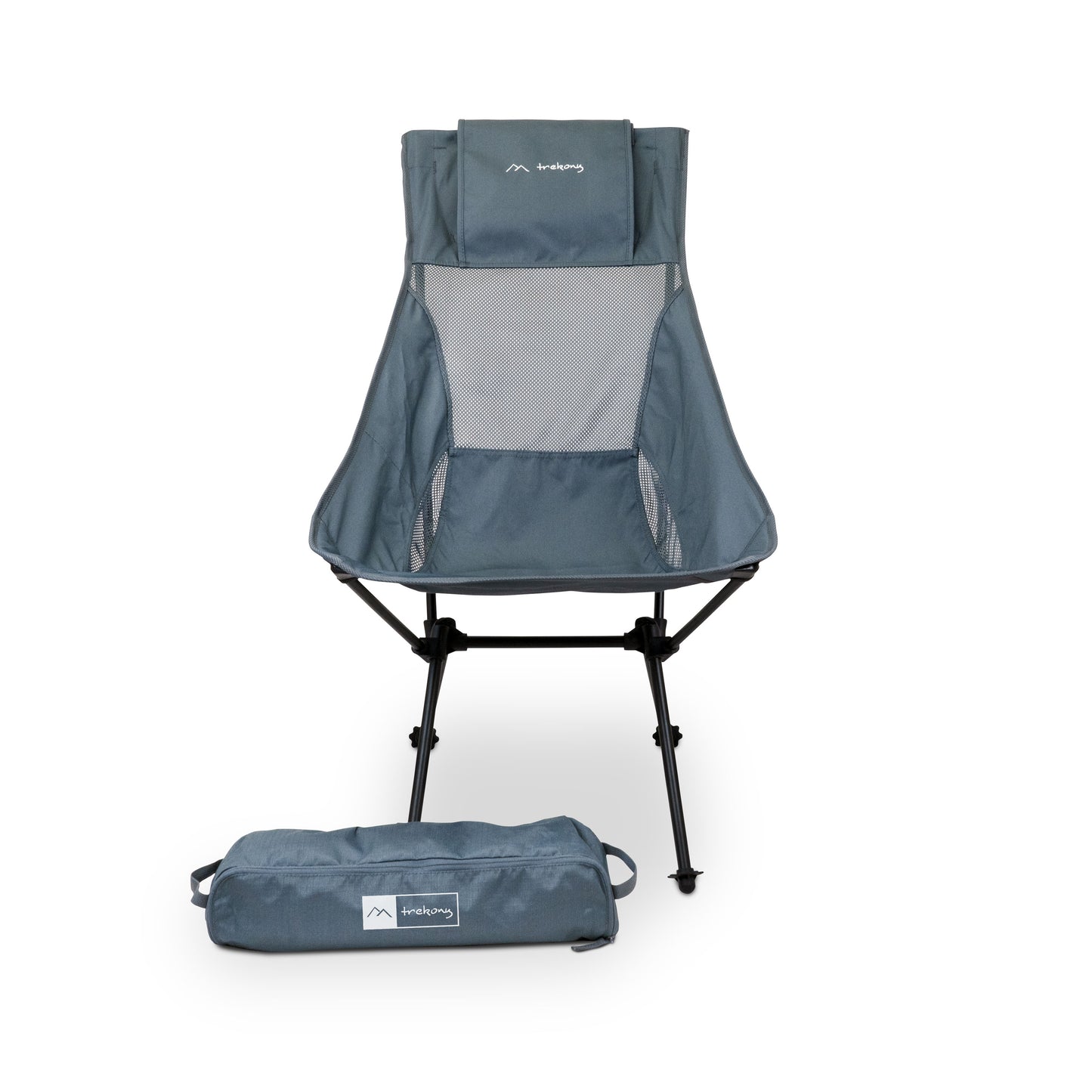 trekony Campingstuhl Aluminium hoch mit kleinem Packmass
