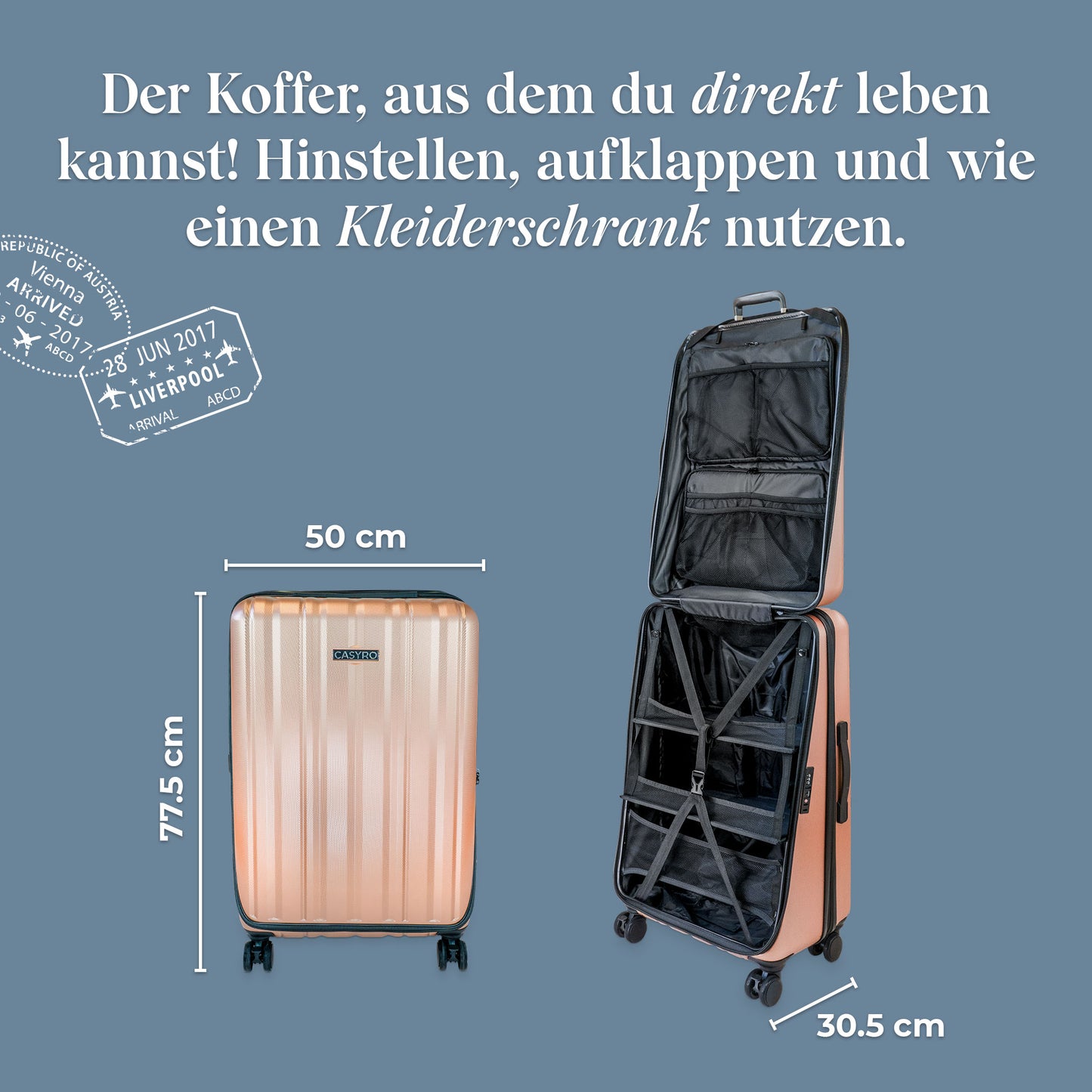 CASYRO Stand-Up Koffer 3.0 L Rose Gold