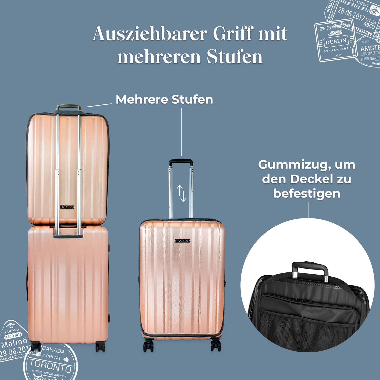 CASYRO Stand-Up Koffer 3.0 L Rose Gold
