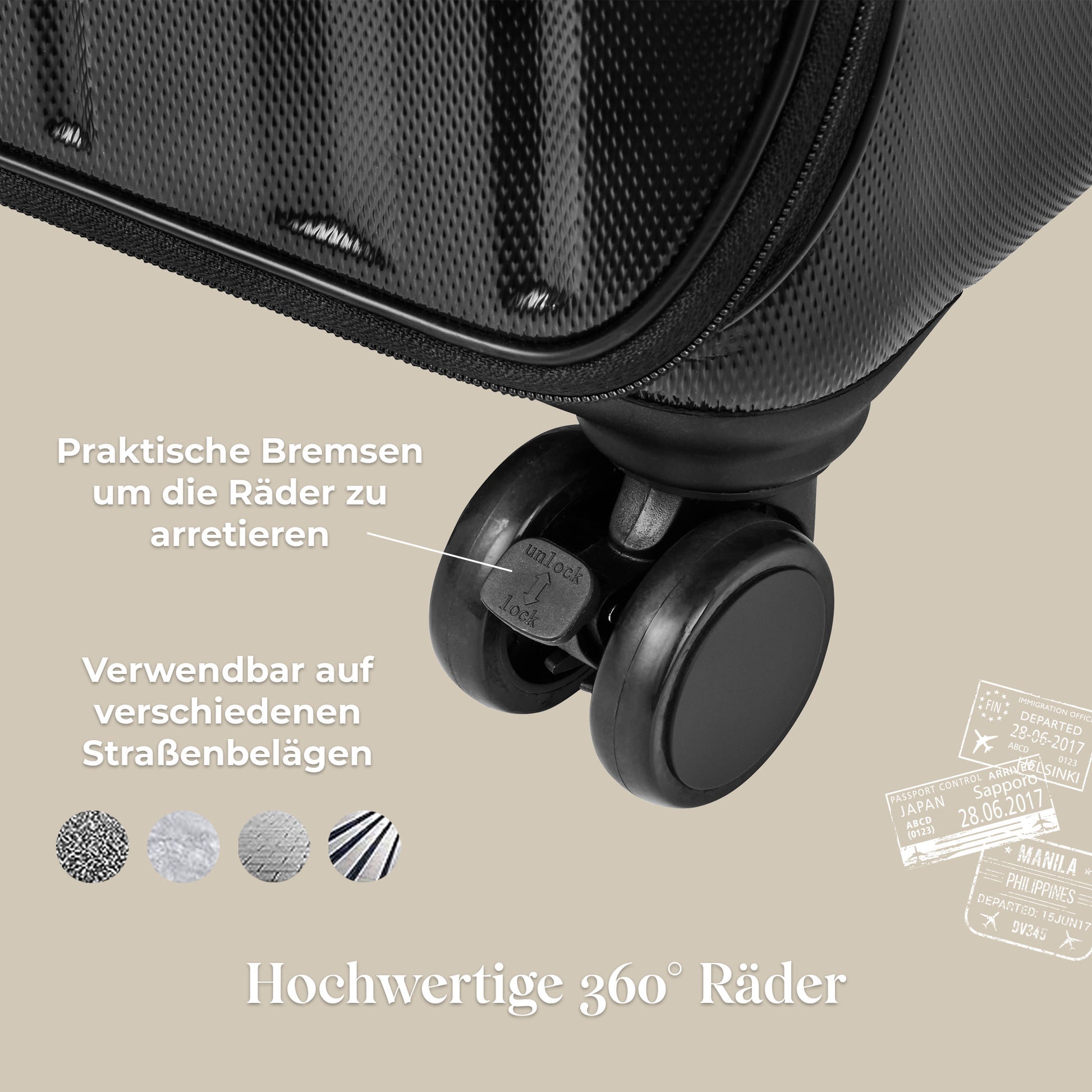 CASYRO Schrankkoffer Produktbild 360 Grad Rad