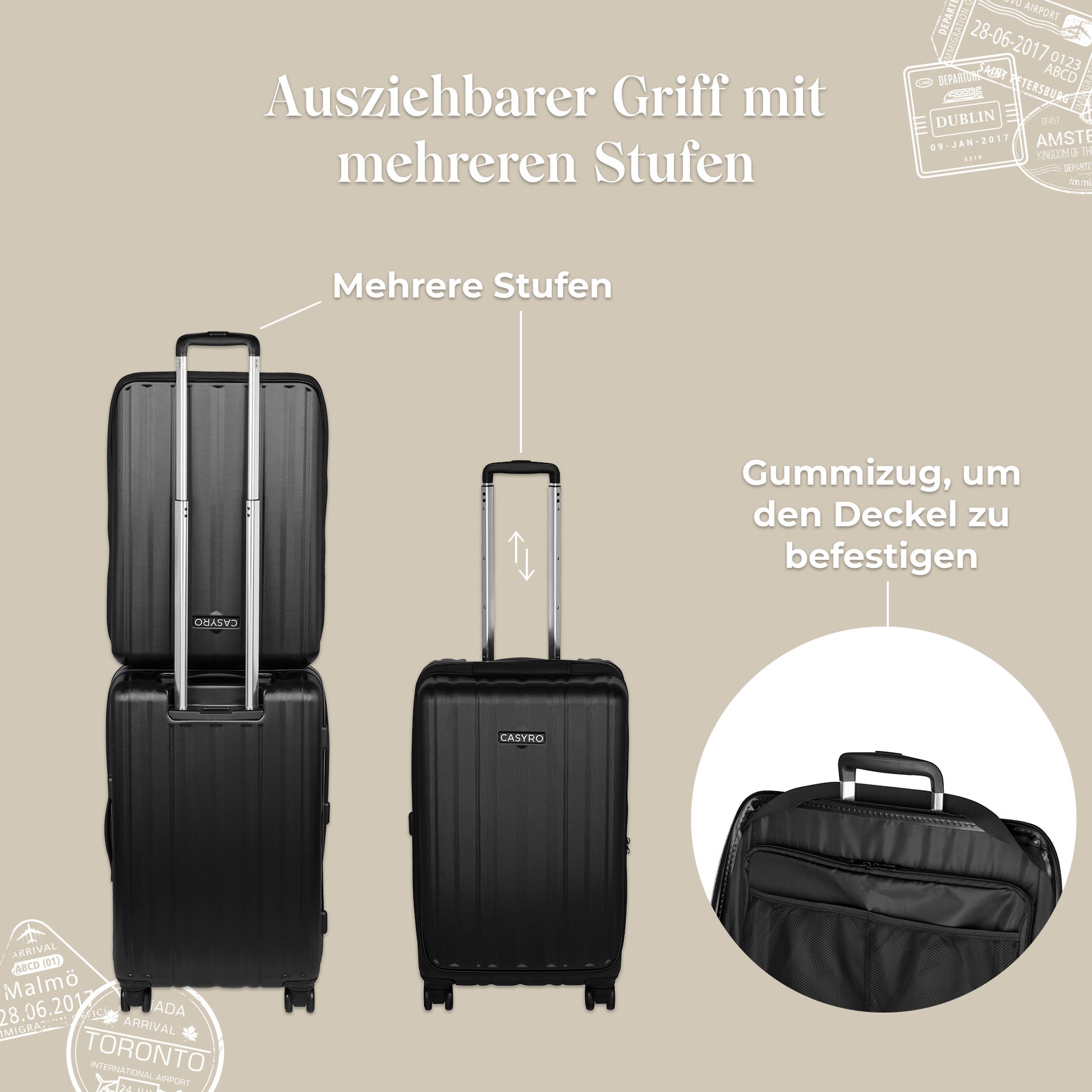 CASYRO Schrankkoffer Produktbild ausziehbarer Griff