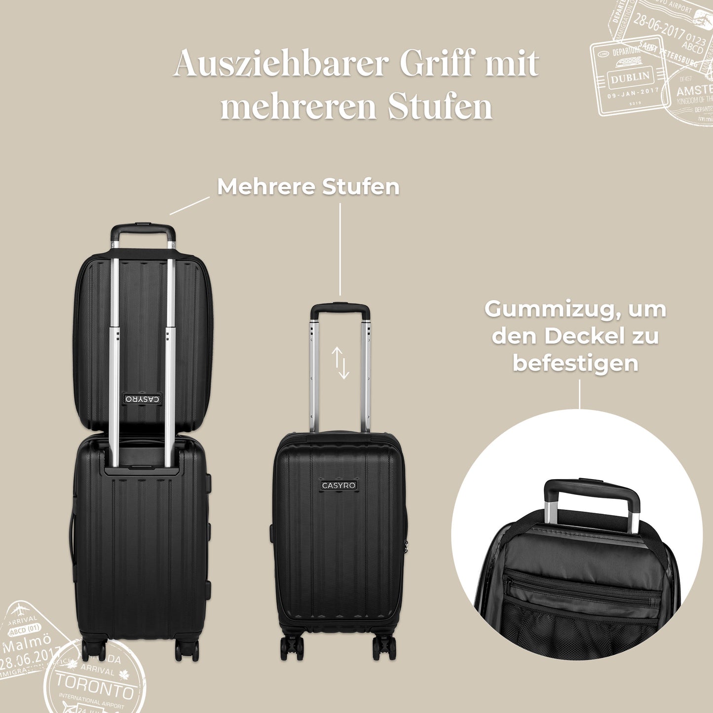 CASYRO Schrankkoffer Produktbild ausziehbarer Griff