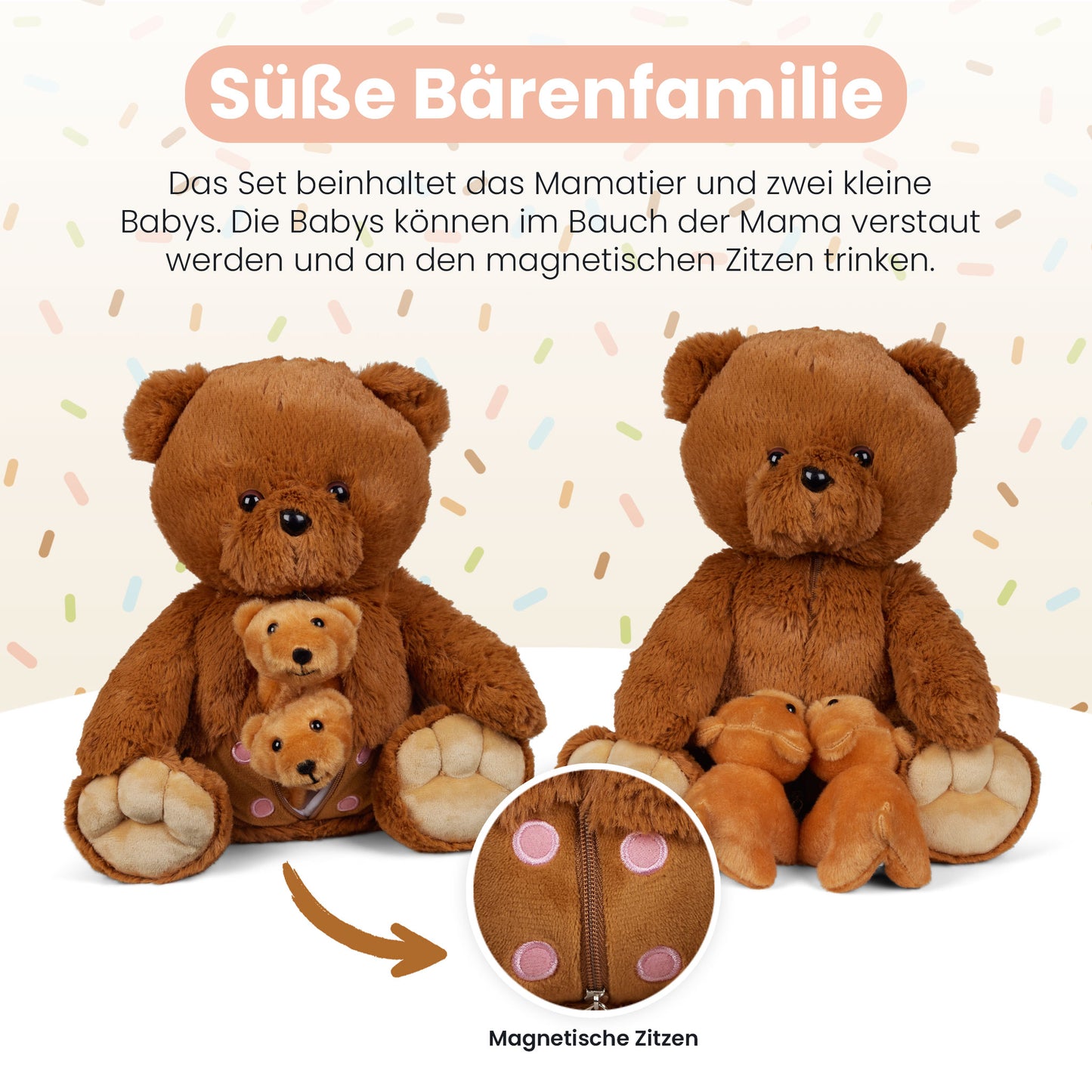 Mamanimals Bär mit Babys im Bauch