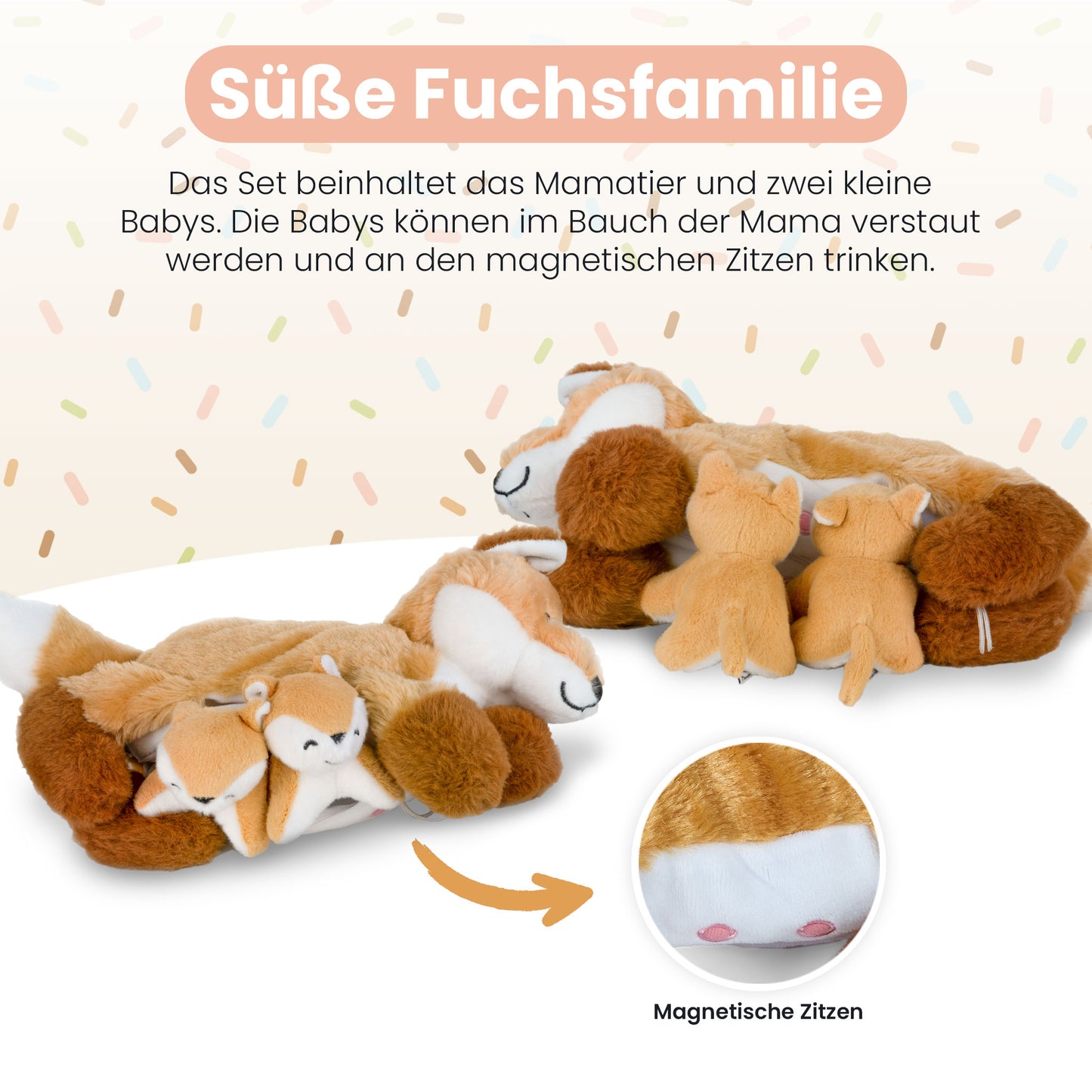 Mamanimals Fuchs mit Babys im Bauch