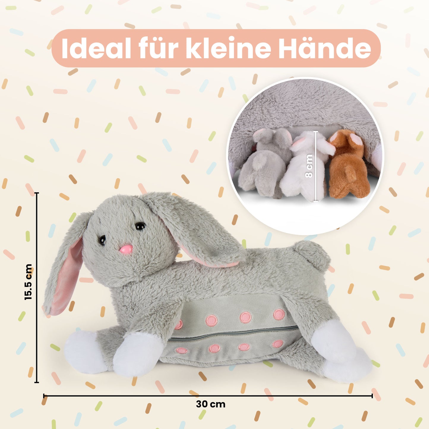 Mamanimals Hase mit Babys im Bauch