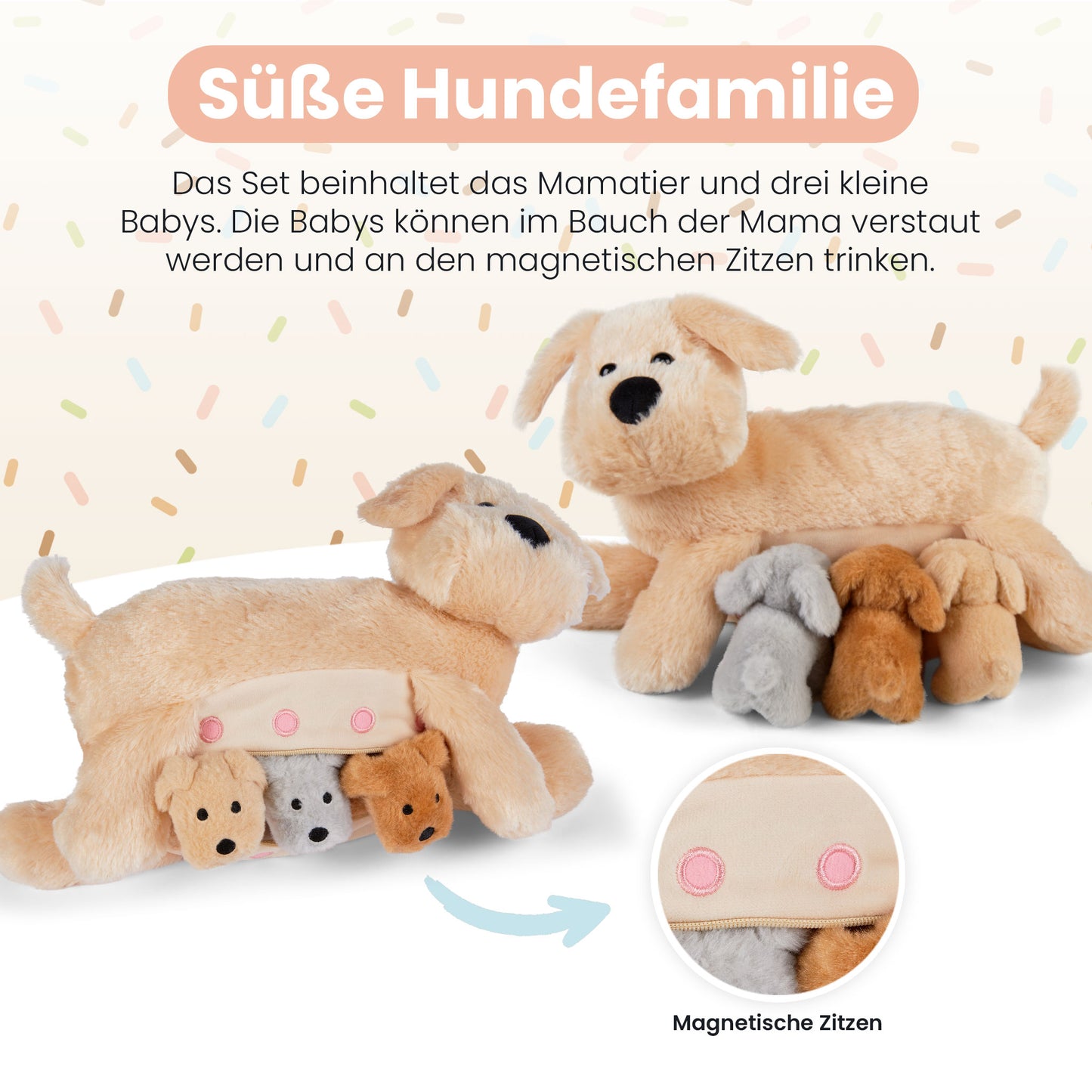 Mamanimals Hund mit Babys im Bauch