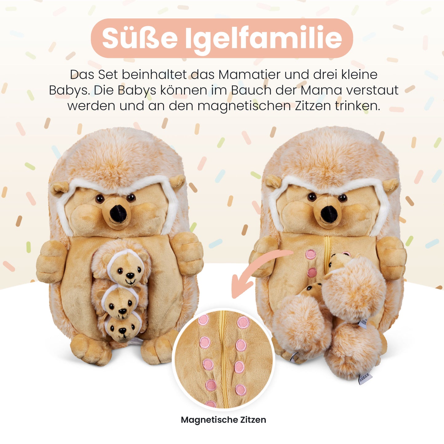 Mamanimals Igel mit Babys im Bauch