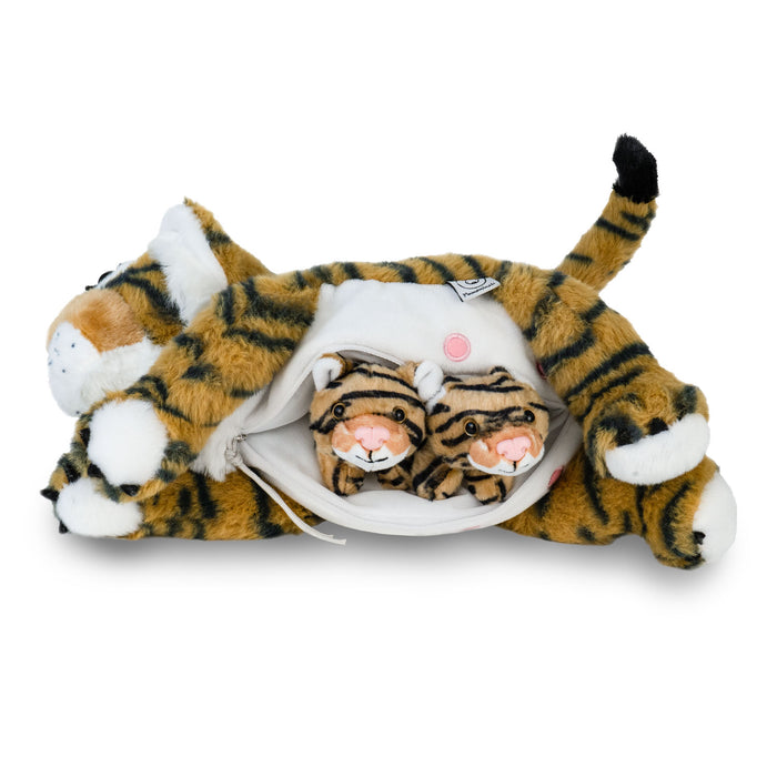 Mamanimals Cuddly Toy Set Mama Tiger and Babies