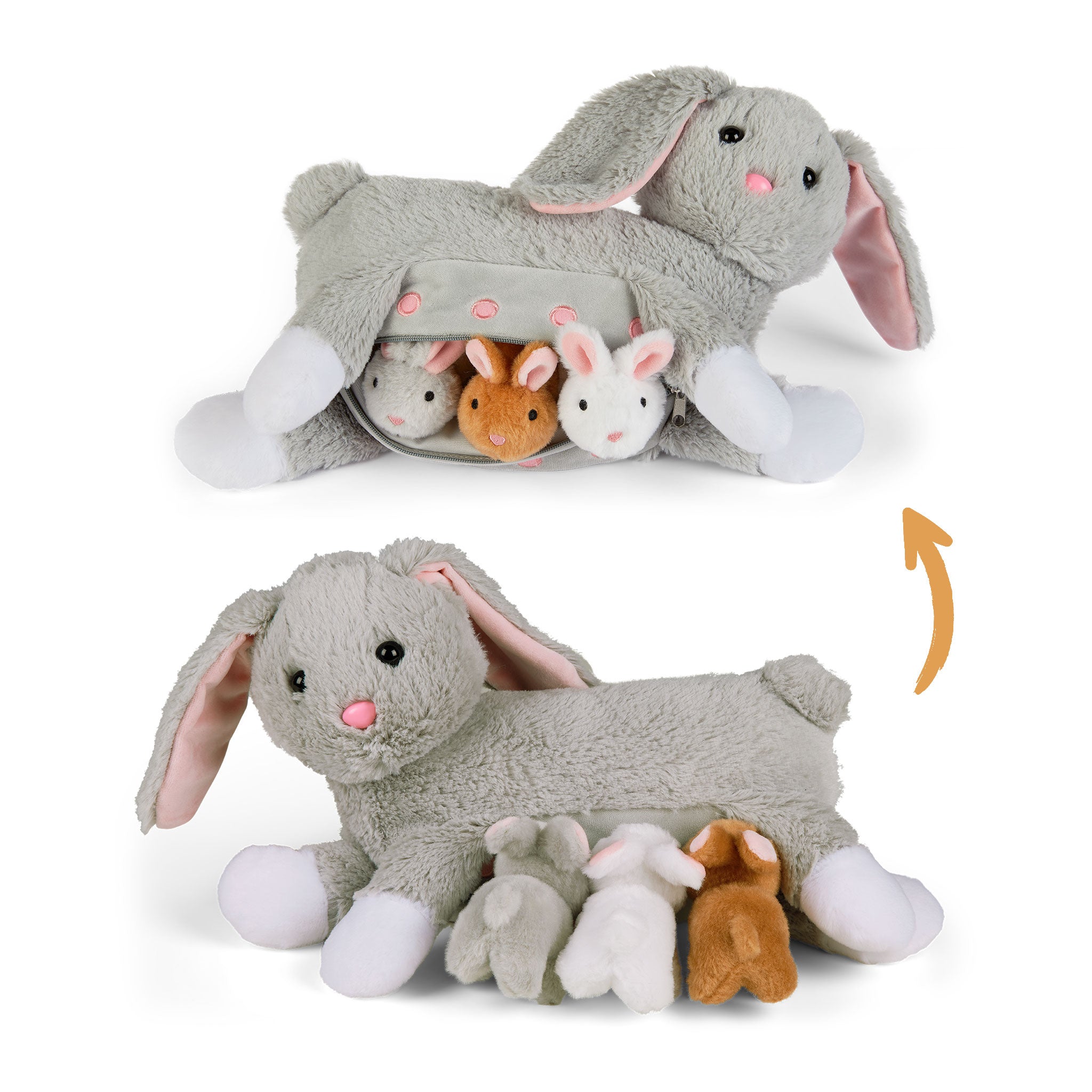 Mamanimals Cuddly Toy Set Mom Bunny and Babies