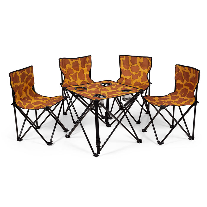 zebraffo Camping Set Kids, 4 chairs and 1 table