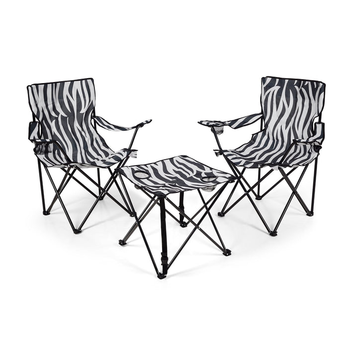 zebraffo Camping Set, 2 chairs and 1 table