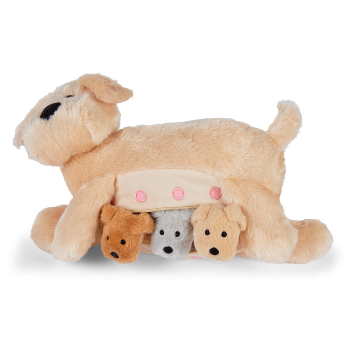 Mamanimals Cuddly Toy Set Mom Dog and Babies