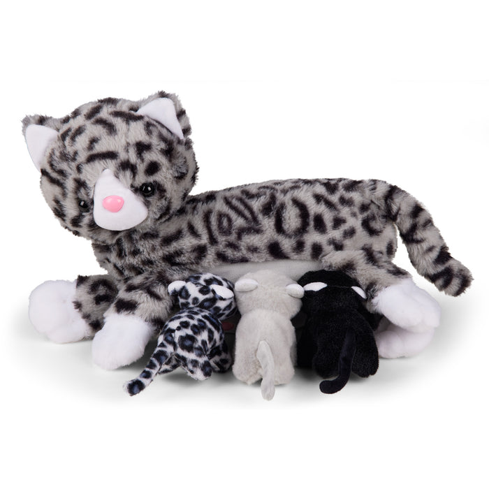 Mamanimals Cuddly Toy Set Mom Cat and Babies